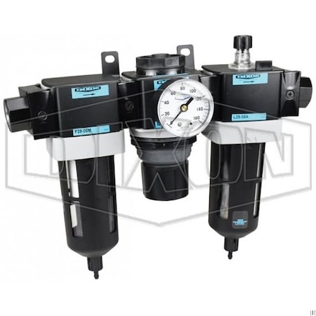 Dixon Wilkerson by Standard Combination Unit with Guard, 3/4 in NPT/BSPP-G Port, 175 SCFM Flow Rate, 150 p C28-06M